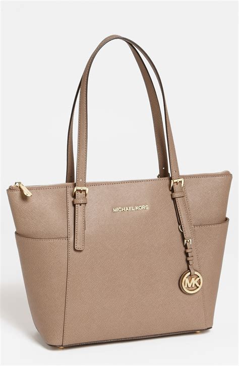 michael kors jet set tote dark dune|Michael Kors large open tote.